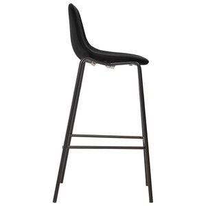 vidaXL Tabourets de bar 2 pcs Noir Tissu