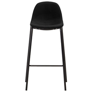 vidaXL Tabourets de bar 4 pcs Noir Tissu