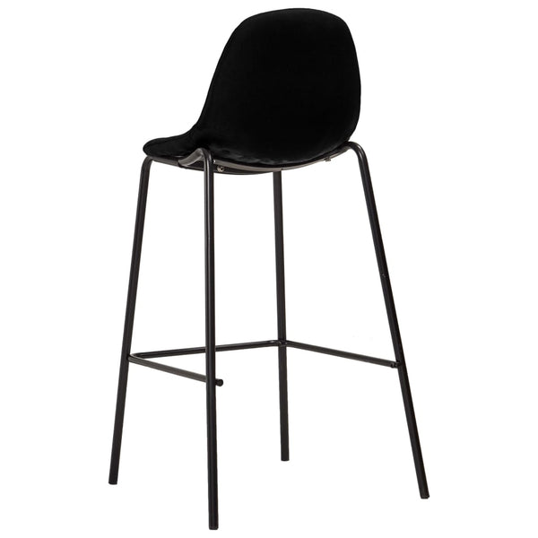 vidaXL Tabourets de bar 4 pcs Noir Tissu