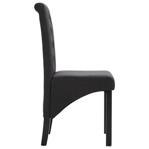 vidaXL Chaises de salle à manger 4 pcs Gris foncé Tissu