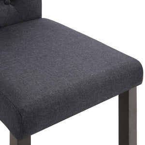vidaXL Chaises de salle à manger 4 pcs Gris foncé Tissu