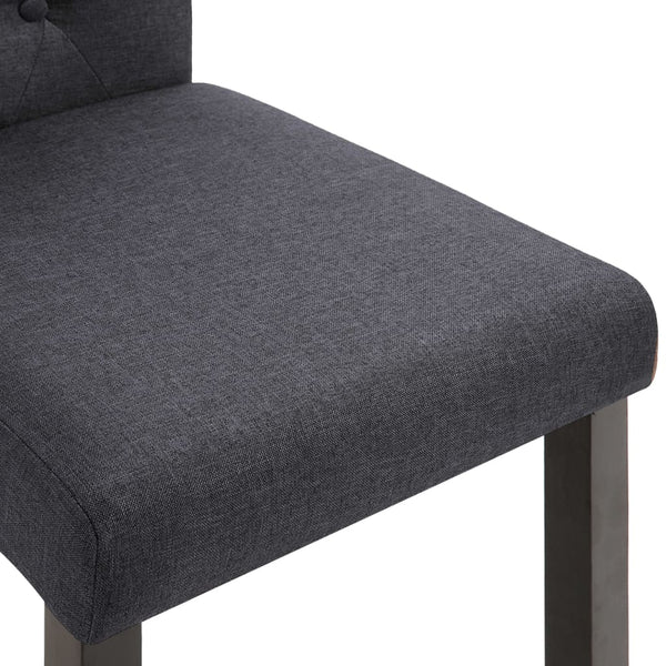 vidaXL Chaises de salle à manger 4 pcs Gris foncé Tissu