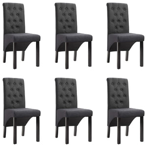 vidaXL Chaises de salle à manger 6 pcs Tissu gris foncé