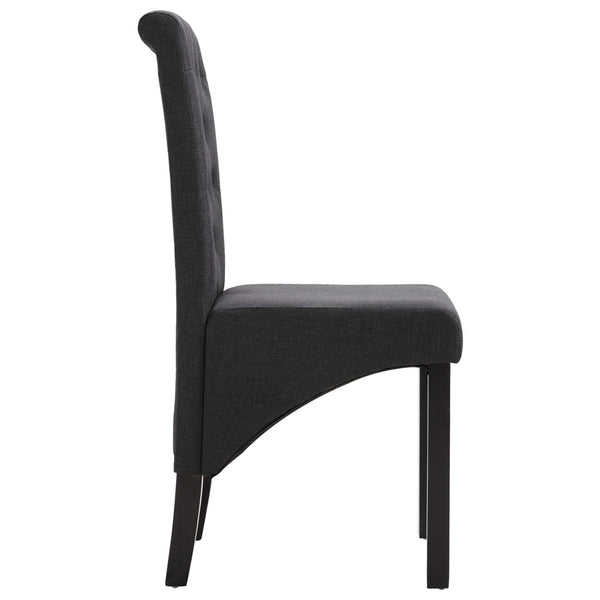 vidaXL Chaises de salle à manger 6 pcs Tissu gris foncé