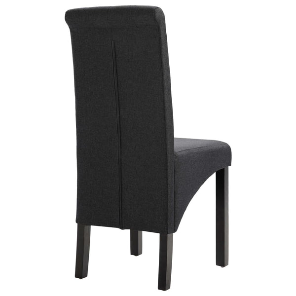 vidaXL Chaises de salle à manger 6 pcs Tissu gris foncé