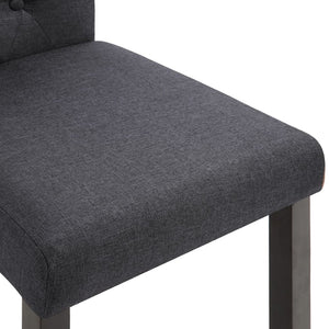 vidaXL Chaises de salle à manger 6 pcs Tissu gris foncé