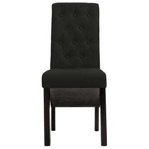 vidaXL Chaises de salle à manger 4 pcs Tissu noir