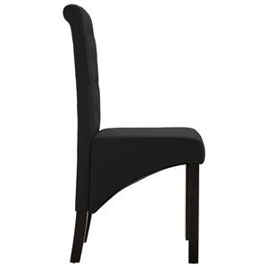 vidaXL Chaises de salle à manger 4 pcs Tissu noir