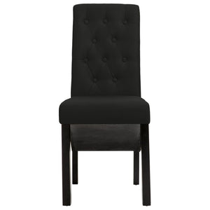 Esszimmerstühle 6 Stk. Schwarz Stoff