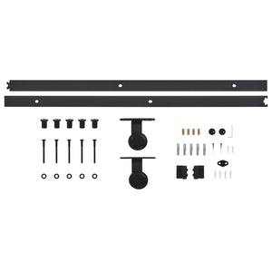 Schiebetürbeschlag-Set SKIEN 200 cm Stahl Schwarz