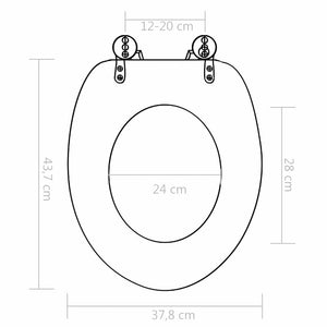 Toilettensitze 2 Stk. mit Soft-Close-Deckel MDF Bambus-Design