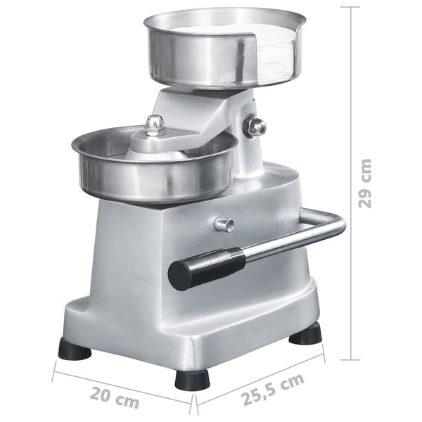 Hamburgerpresse 10 cm mit 500 Trennpapieren