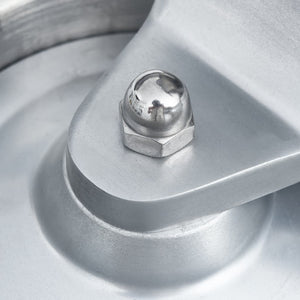 Hamburgerpresse Aluminium 13 cm mit 500 Trennpapieren