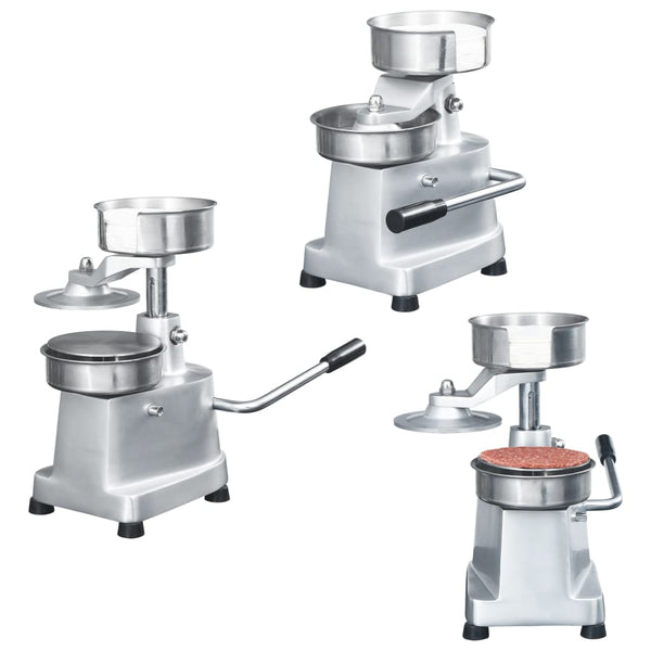Hamburgerpresse Aluminium 13 cm mit 500 Trennpapieren