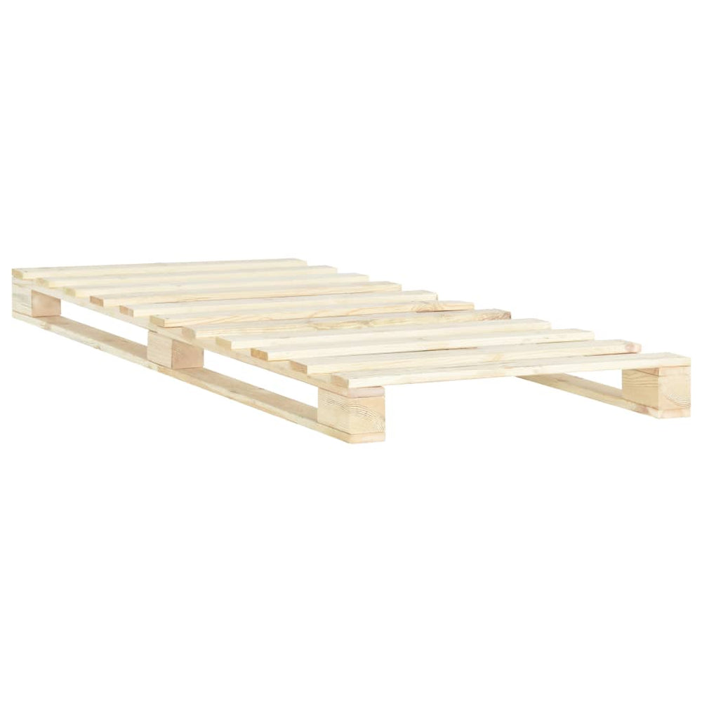 vidaXL Solid Pine Pallet Bed 100x200 cm