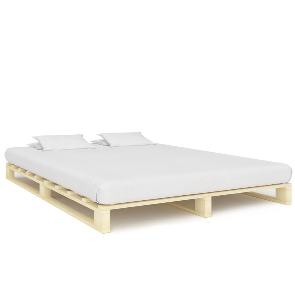 vidaXL Pine Solid Wood Pallet Bed 160x200 cm