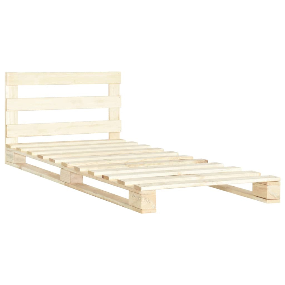 vidaXL Solid Pine Pallet Bed 90x200 cm