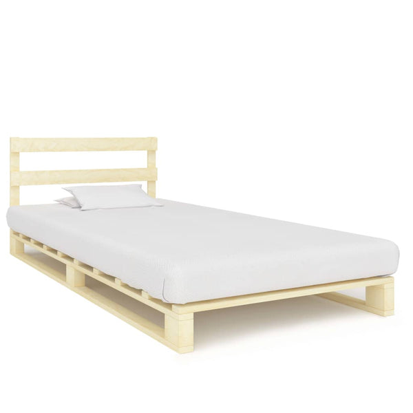 Palettenbett Massivholz Kiefer 100×200 cm