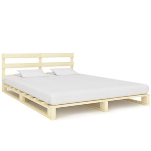 Palettenbett Massivholz Kiefer 160×200 cm