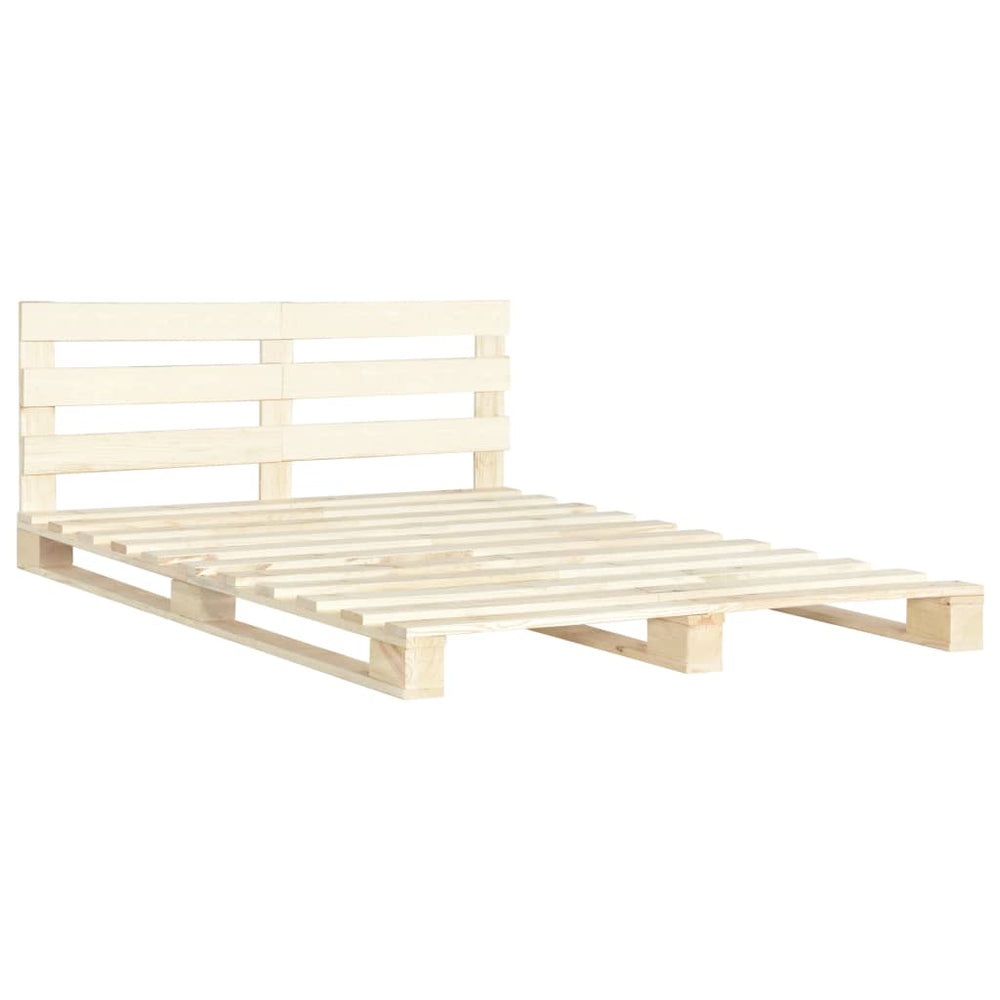 vidaXL Pine Solid Wood Pallet Bed 160x200 cm