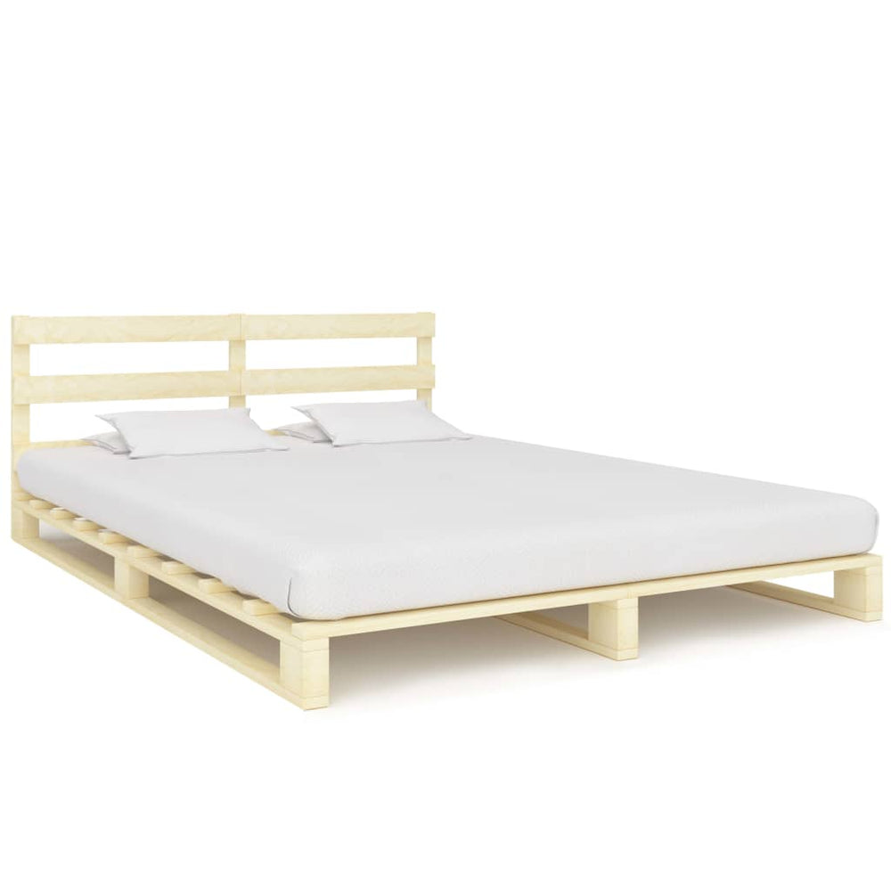 vidaXL Pallet Bed Solid Pine Wood 200x200 cm