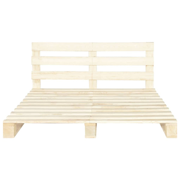 Palettenbett Massivholz Kiefer 200×200 cm