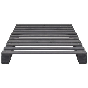 Palettenbett Grau Massivholz Kiefer 90×200 cm