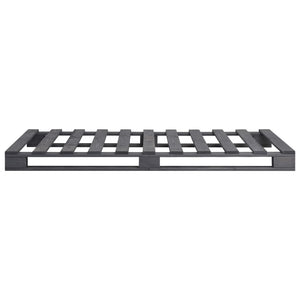 Palettenbett Grau Massivholz Kiefer 100×200 cm