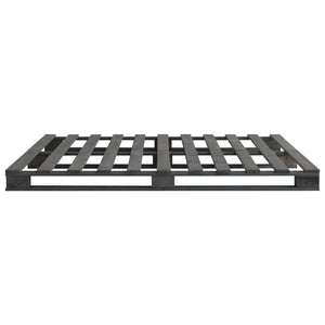 Palettenbett Grau Massivholz Kiefer 120×200 cm