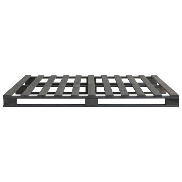 Palettenbett Grau Massivholz Kiefer 120×200 cm