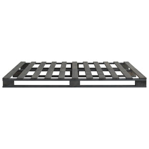 Palettenbett Grau Massivholz Kiefer 140×200 cm