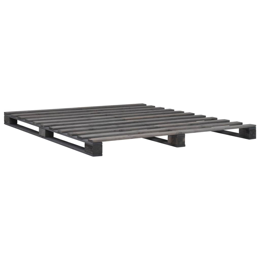 vidaXL Pallet Bed Grey Solid Pine Wood 180x200 cm