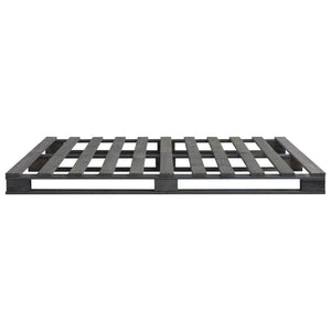 Palettenbett Grau Massivholz Kiefer 200×200 cm