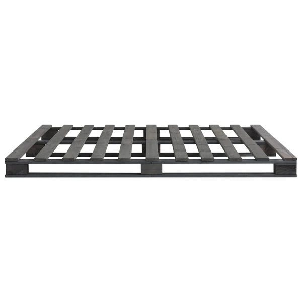 Palettenbett Grau Massivholz Kiefer 200×200 cm