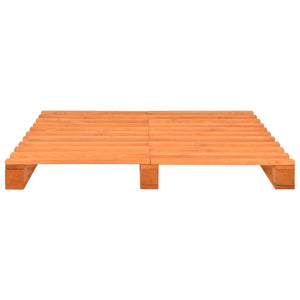 vidaXL Lit palette marron Bois de pin massif 160x200 cm