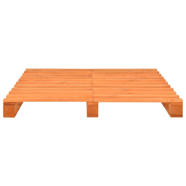 vidaXL Lit palette marron Bois de pin massif 160x200 cm