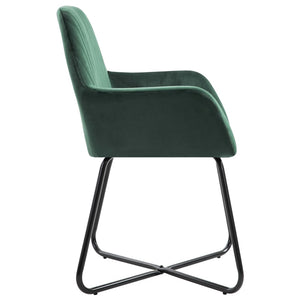vidaXL Chaises de salle à manger 4 pcs Vert velours