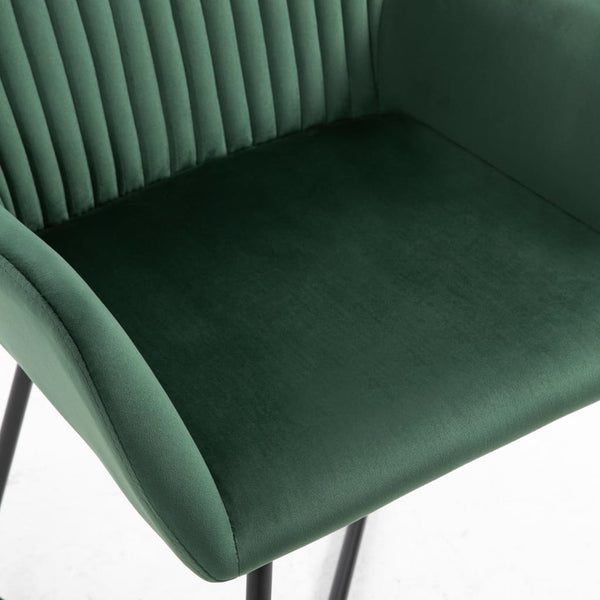 vidaXL Chaises de salle à manger 4 pcs Vert velours