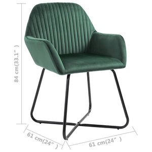 vidaXL Chaises de salle à manger 4 pcs Vert velours