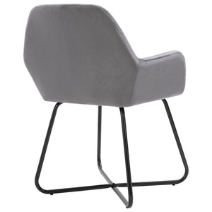 vidaXL Dining Chairs 4 pcs. Grey Velvet