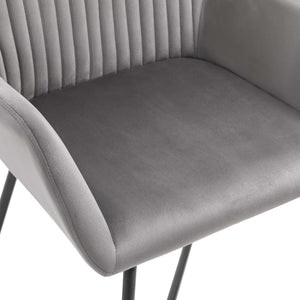 vidaXL Dining Chairs 4 pcs. Grey Velvet