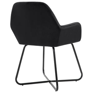 vidaXL Chaises de salle à manger 4 pcs Velours noir
