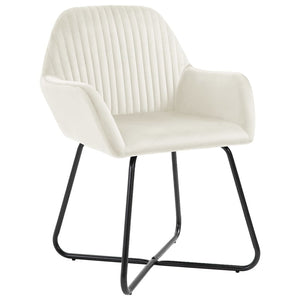 vidaXL Dining Chairs 6 pcs Cream Velvet