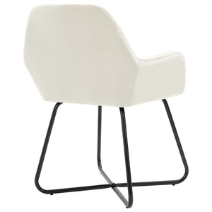 vidaXL Dining Chairs 6 pcs Cream Velvet