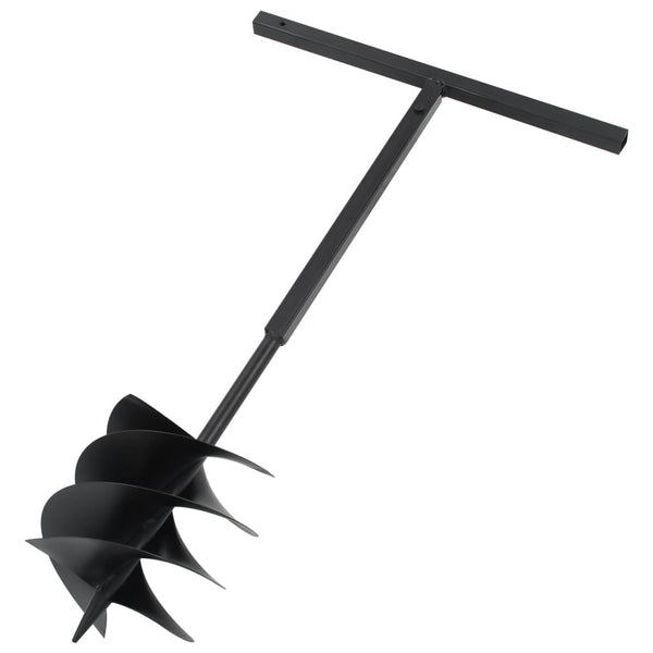 vidaXL Tarière avec poignée 250 mm Acier Noir