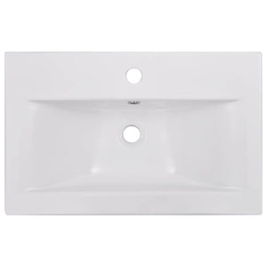 Einbauwaschbecken 61x39,5x18,5 cm Keramik Weiß