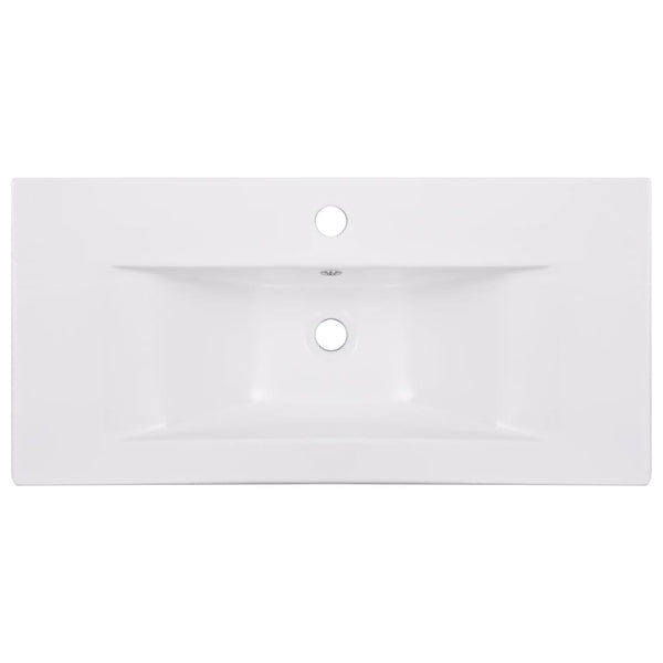 Einbauwaschbecken 81x39,5x18,5 cm Keramik Weiß