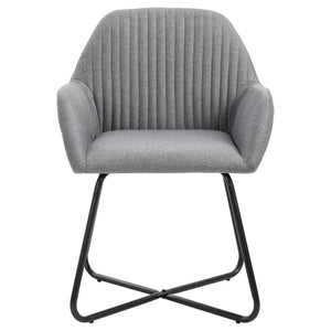 vidaXL Dining Chairs 4 pcs. Light Grey Fabric