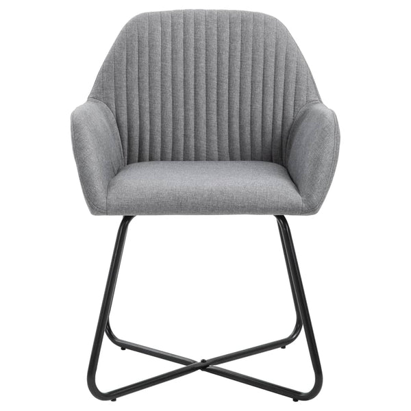 vidaXL Dining Chairs 4 pcs. Light Grey Fabric