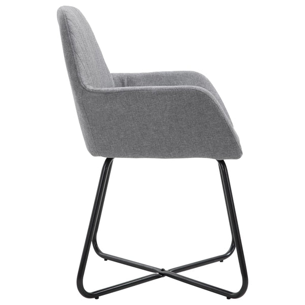 vidaXL Dining Chairs 4 pcs. Light Grey Fabric